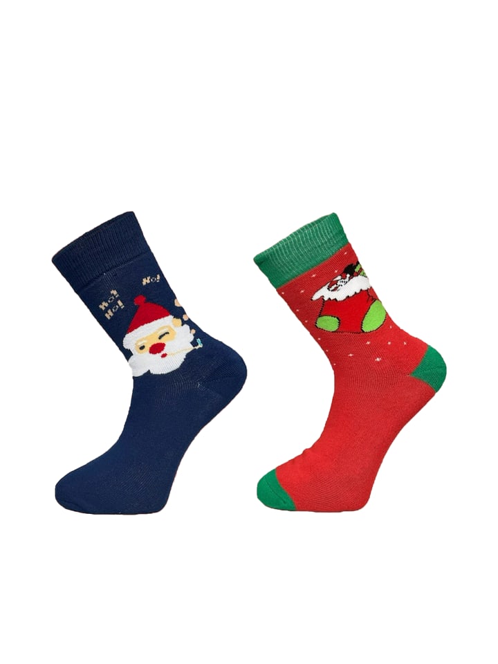 Yuhu Мужские рождественские носки, комплект из 2 штук, с рождественским рисунком, темно-синего цвета
Yuhu Мужские рождественские носки, комплект из 2 штук, с рождественским рисунком, темно-синего цвета