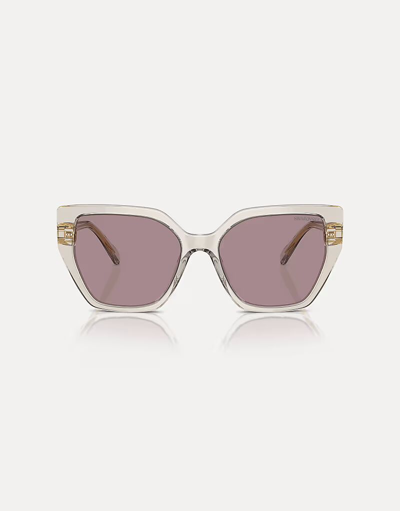 Солнцезащитные очки Iregular с фиолетовыми линзами в прозрачно-бежевом цвете Swarovski
Солнцезащитные очки Iregular с фиолетовыми линзами в прозрачно-бежевом цвете Swarovski