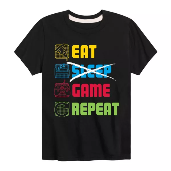 Футболка с принтом для мальчиков 8-20 лет "Ешь, спи, повторяй игру" Licensed Character, черный
Футболка с принтом для мальчиков 8-20 лет "Ешь, спи, повторяй игру" Licensed Character, черный