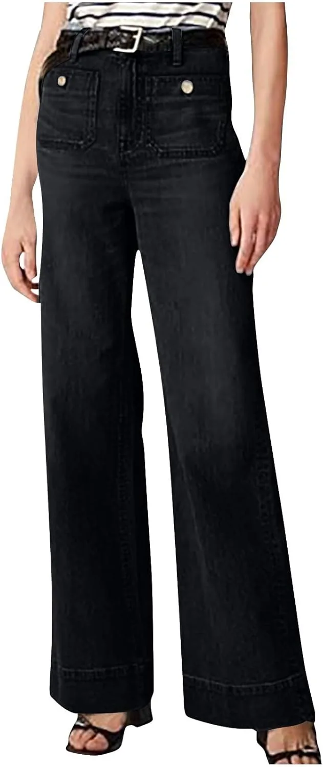 Женские джинсы Wide Leg High Waisted с патч-карманами
Женские джинсы Wide Leg High Waisted с патч-карманами