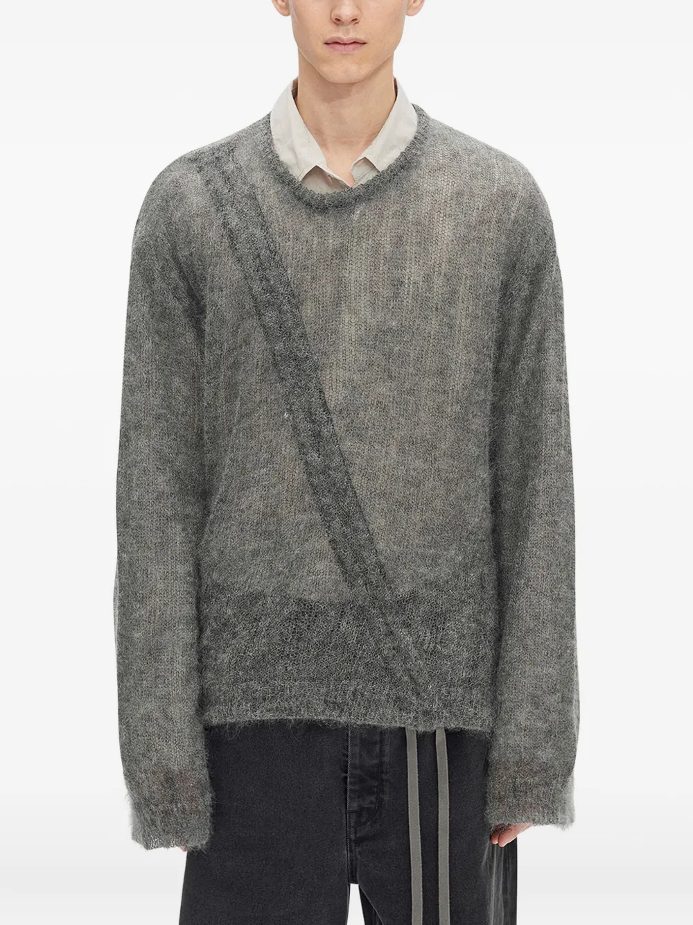 Свитер с кулиской Ann Demeulemeester, серый
Свитер с кулиской Ann Demeulemeester, серый