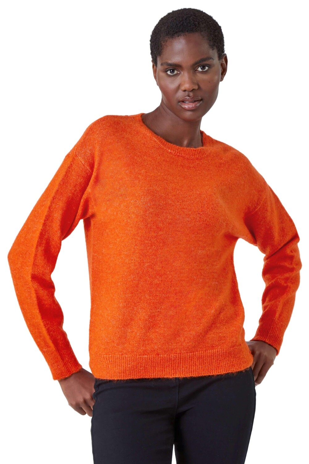 Эластичный джемпер с круглым вырезом Roman, оранжевый
Эластичный джемпер с круглым вырезом Roman, оранжевый