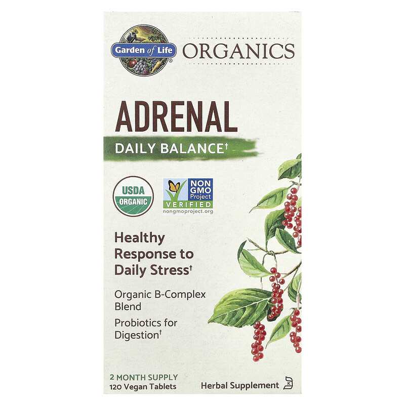 Garden of Life, MyKind Organics, средство для надпочечников, ежедневный баланс, 120 веганских таблеток
Garden of Life, MyKind Organics, средство для надпочечников, ежедневный баланс, 120 веганских таблеток
