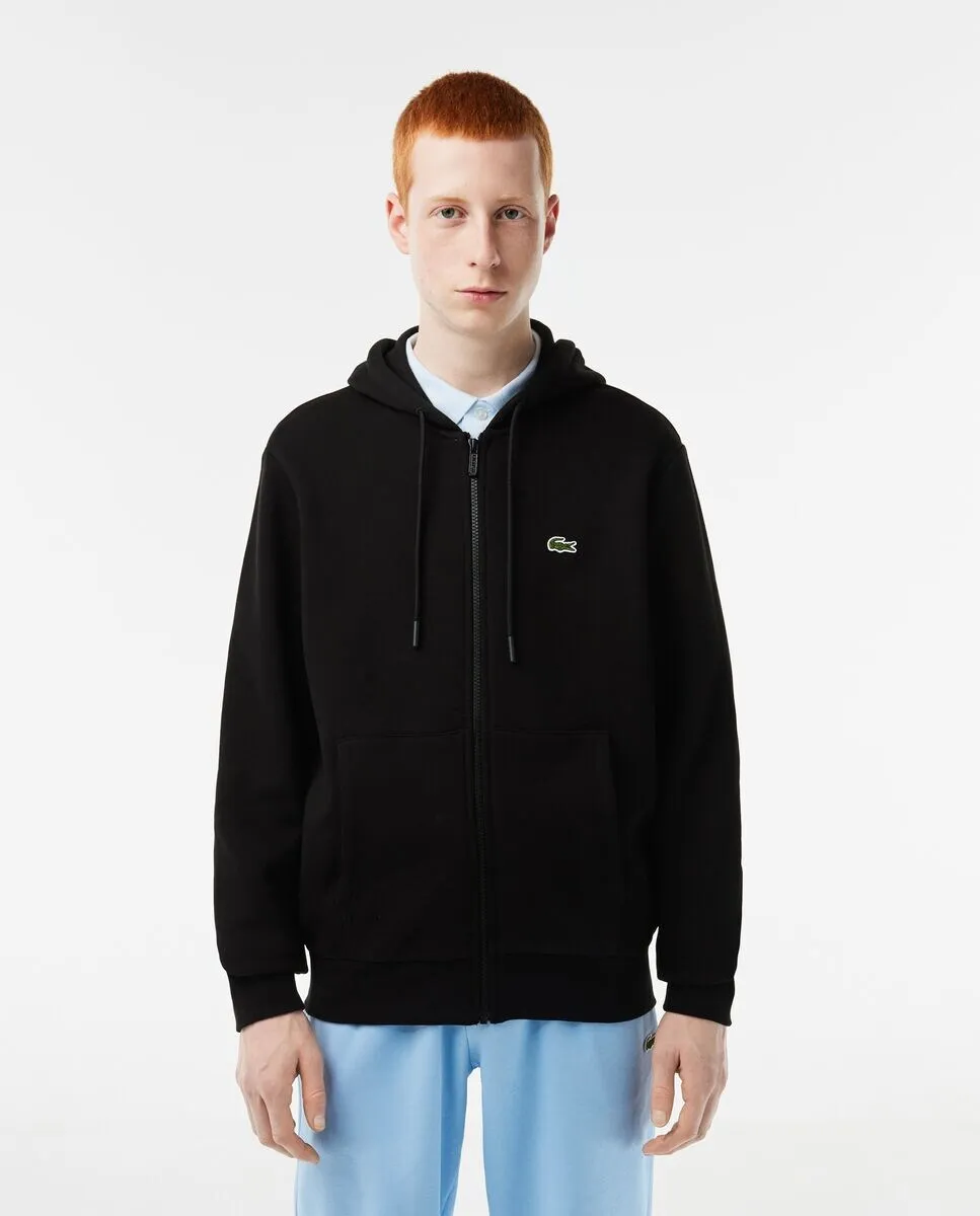 Мужская толстовка с капюшоном и застежкой-молнией Lacoste, черный
Мужская толстовка с капюшоном и застежкой-молнией Lacoste, черный