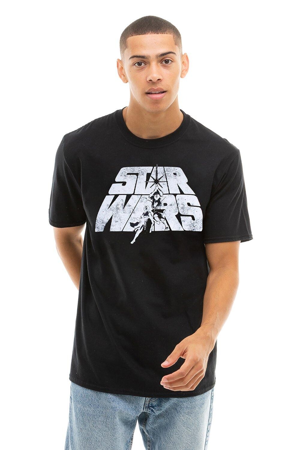 Хлопковая футболка с логотипом в стиле ретро Star Wars, синий
Хлопковая футболка с логотипом в стиле ретро Star Wars, синий