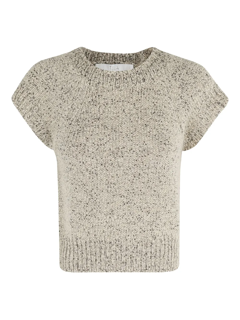 Топ с короткими рукавами в крапинку Tela, нейтральный
Топ с короткими рукавами в крапинку Tela, нейтральный
