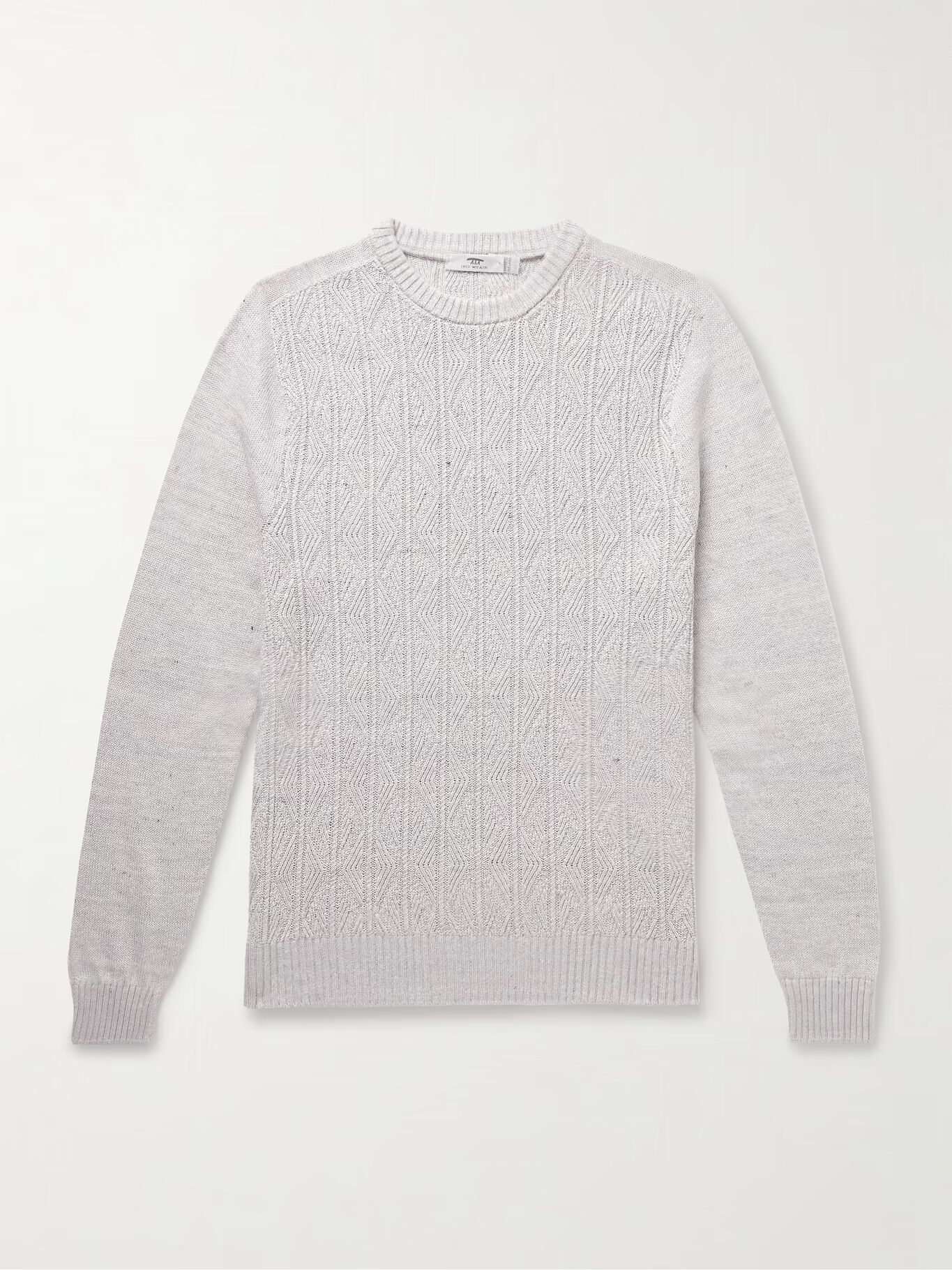 Облегающий свитер с косичной вязкой из смеси льна, кашемира, шелка и хлопка INIS MEÁIN, серый
Облегающий свитер с косичной вязкой из смеси льна, кашемира, шелка и хлопка INIS MEÁIN, серый