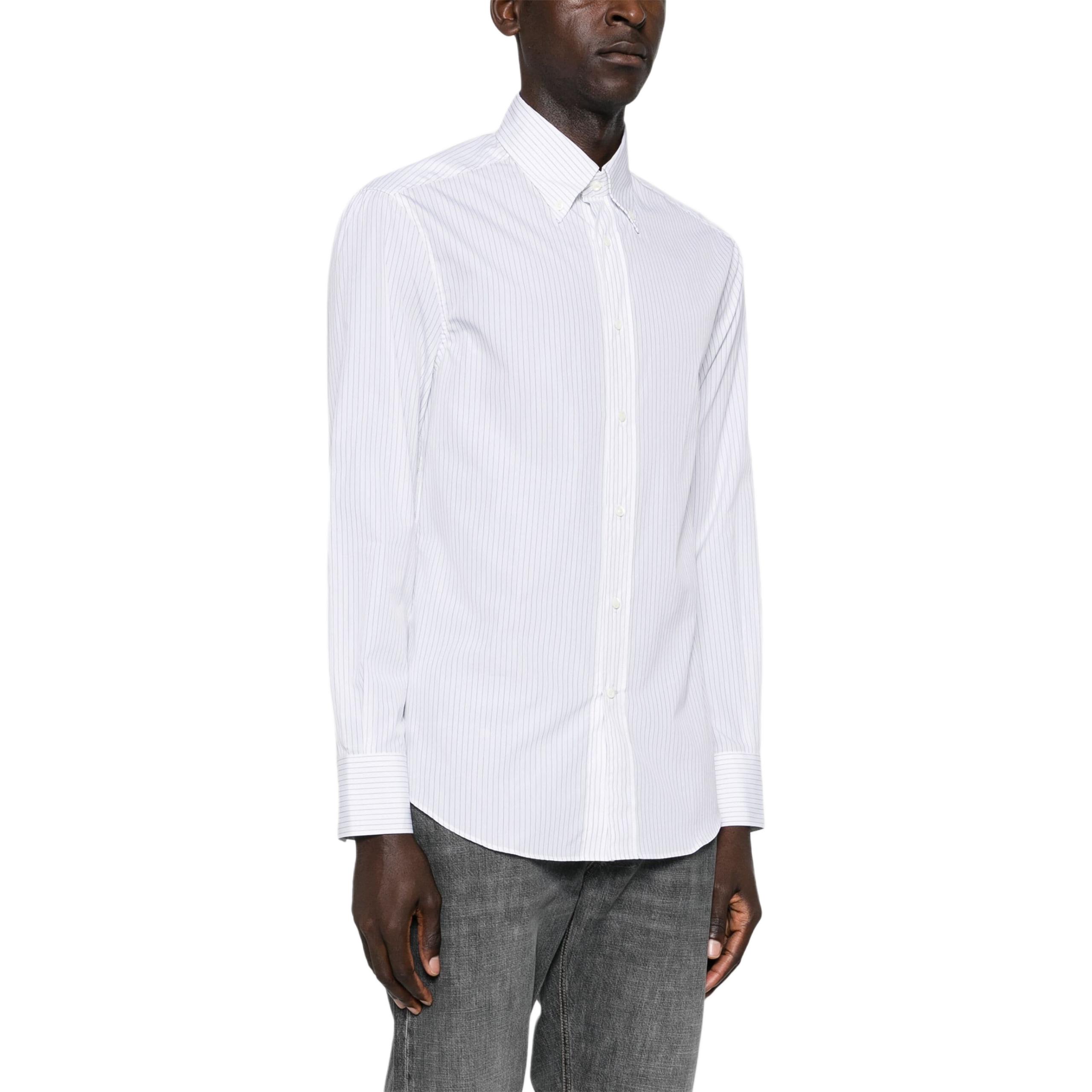 Полосатая футболка Brunello Cucinelli, белая
Полосатая футболка Brunello Cucinelli, белая