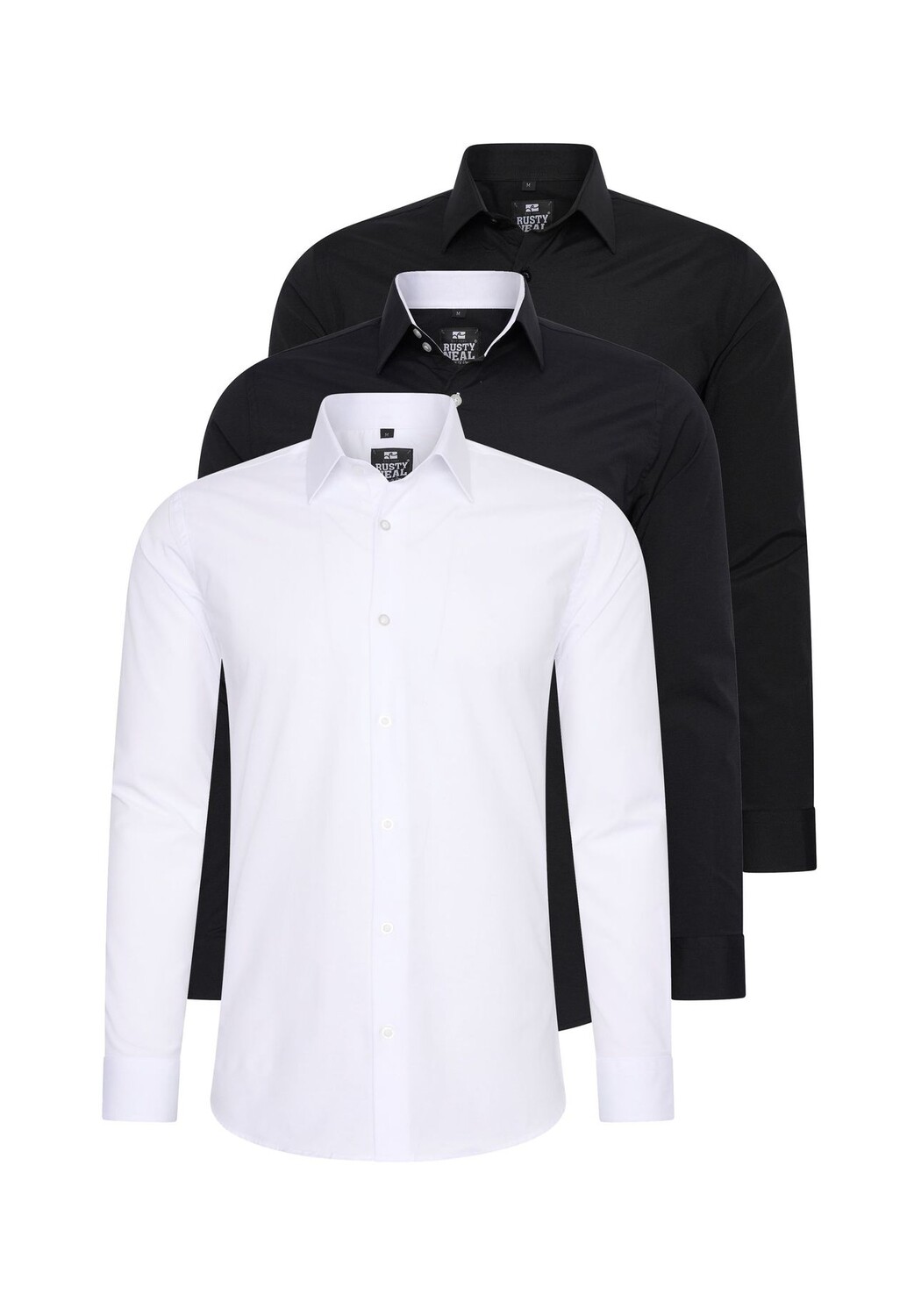 Рубашка (3 шт) с длинными рукавами, приталенного кроя RUSTY NEAL, белый 
Рубашка (3 шт) с длинными рукавами, приталенного кроя RUSTY NEAL, белый