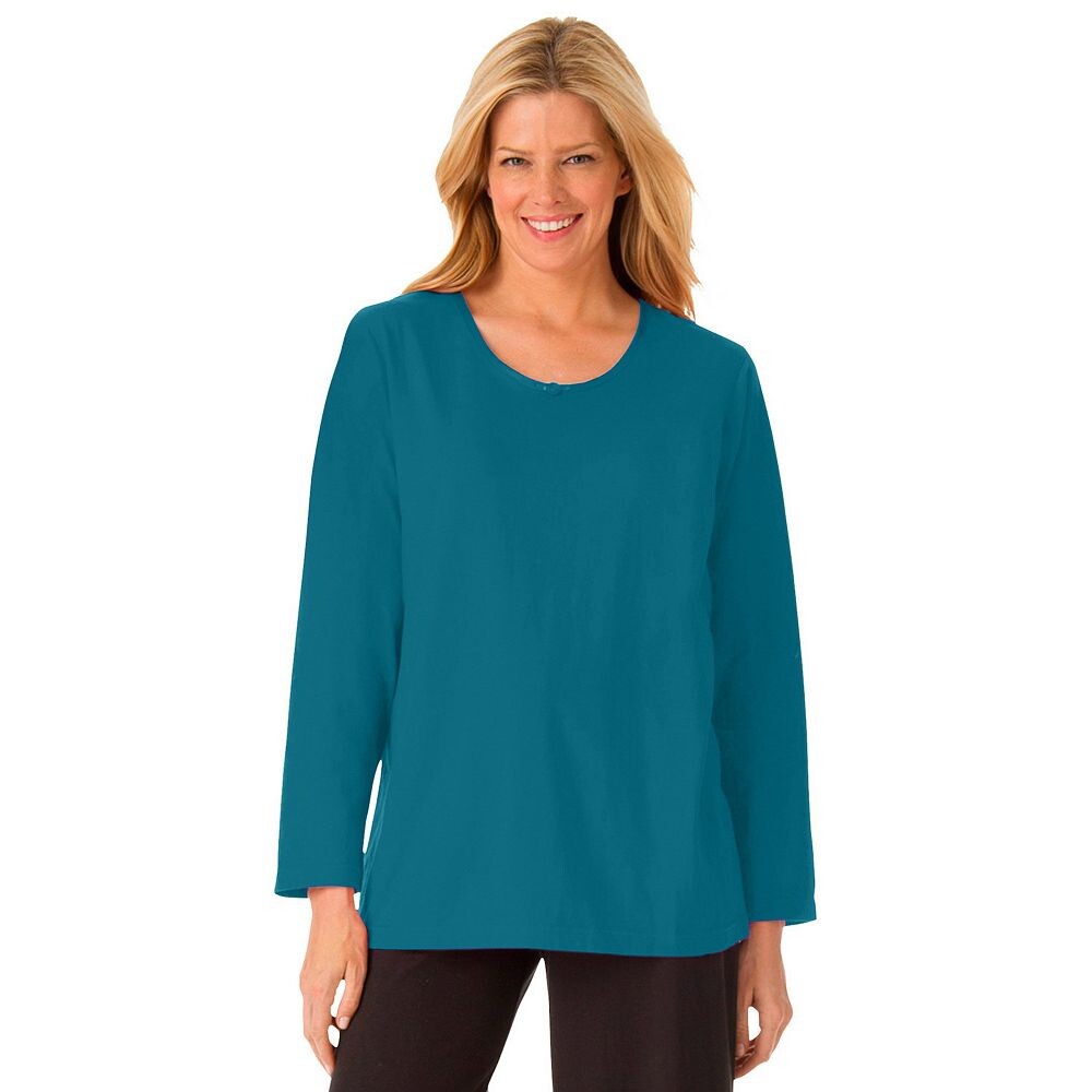 Женская футболка для сна Dreams & Co. больших размеров с атласной отделкой, цвет Deep Teal
Женская футболка для сна Dreams & Co. больших размеров с атласной отделкой, цвет Deep Teal