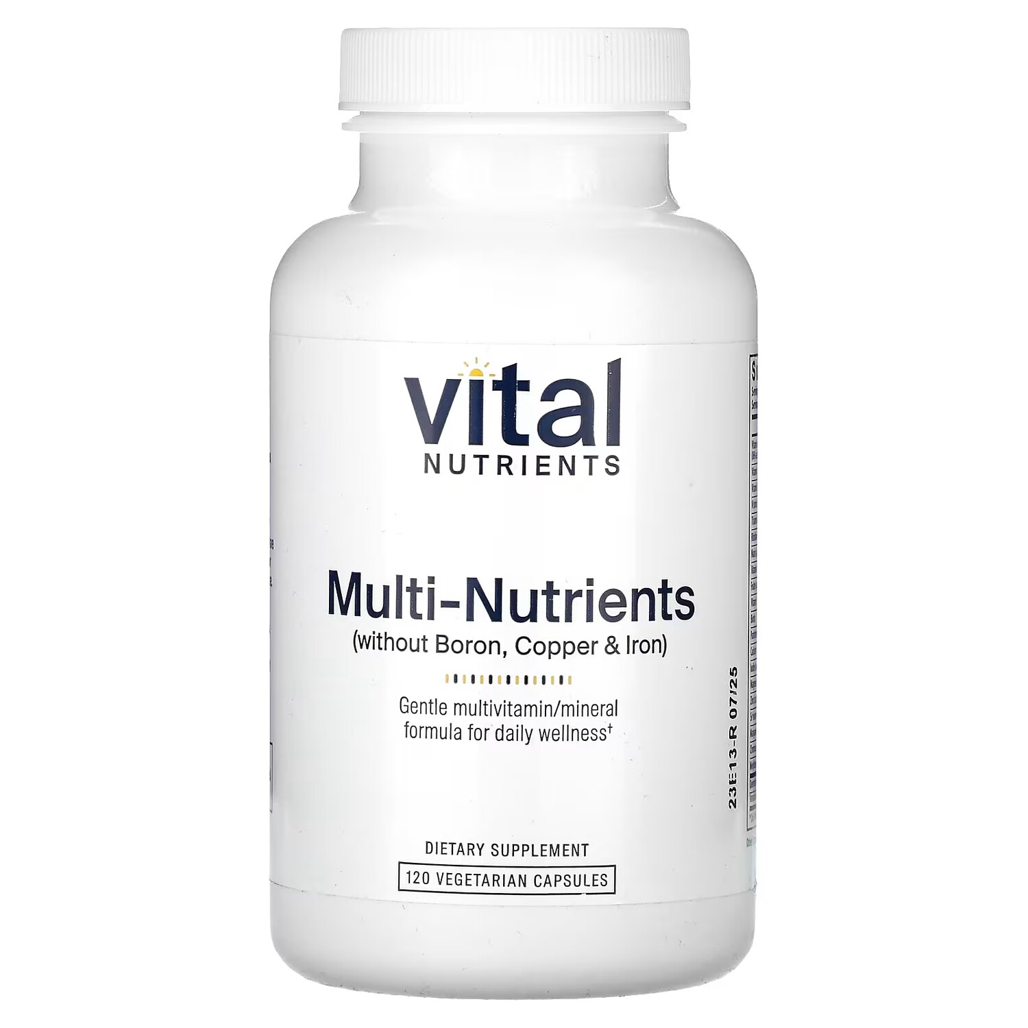 Мультипитательные вещества Vital Nutrients без бора, меди и железа, 120 капсул
Мультипитательные вещества Vital Nutrients без бора, меди и железа, 120 капсул