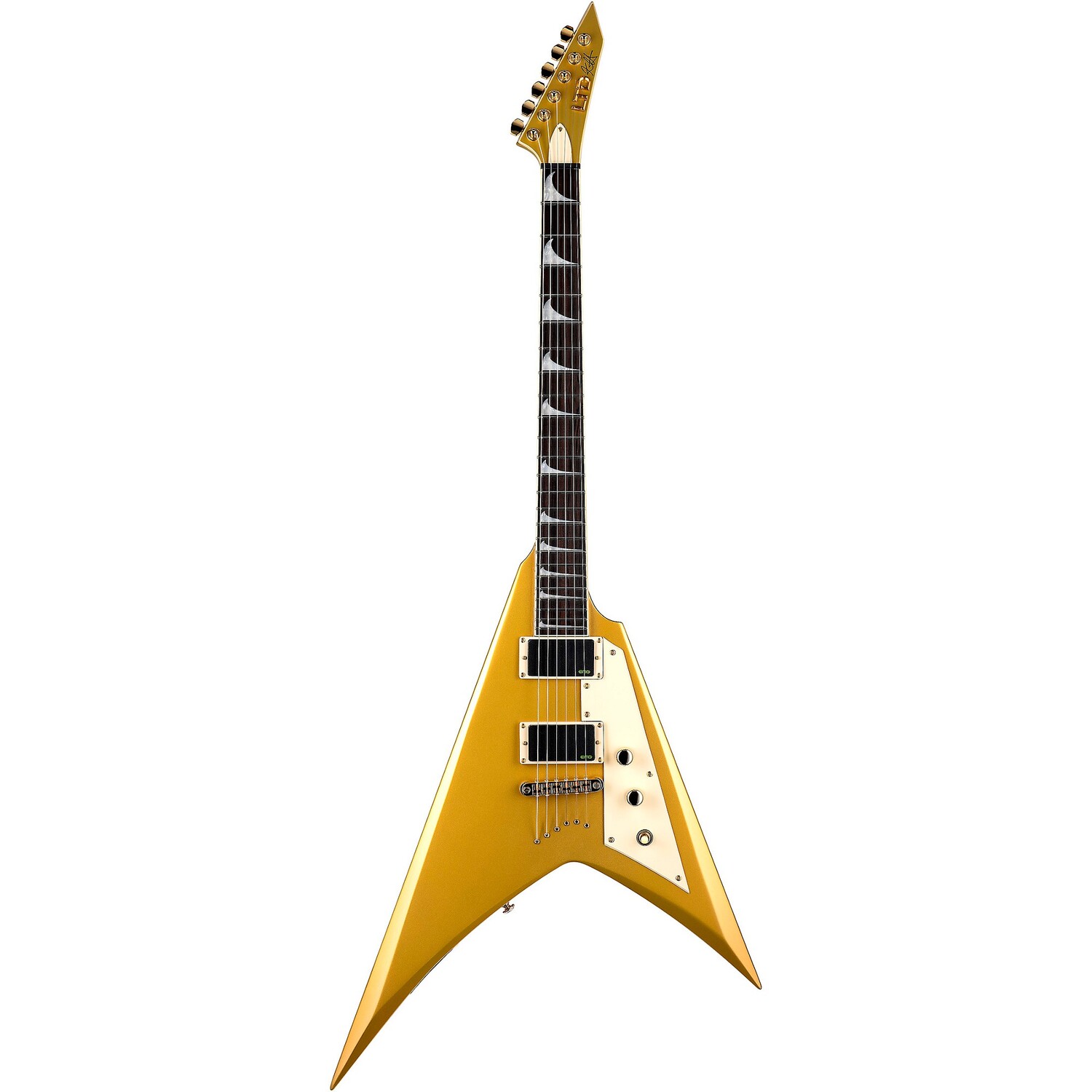 ESP LTD Kirk Hammett Signature KH-V Электрогитара металлик Gold Sparkle
ESP LTD Kirk Hammett Signature KH-V Электрогитара металлик Gold Sparkle