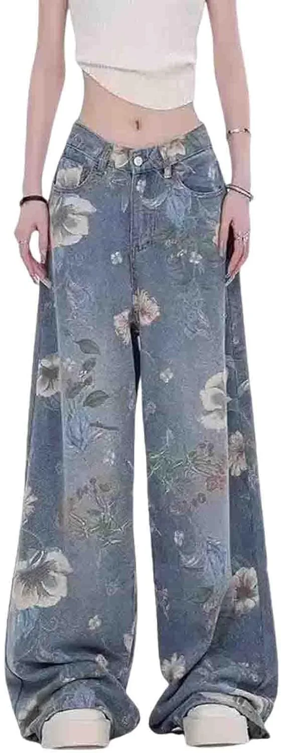 Модные джинсы с принтом y2k в стиле ретро floral denim MEOKIM
Модные джинсы с принтом y2k в стиле ретро floral denim MEOKIM