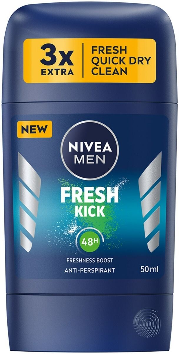 Nivea Men Fresh Kick антиперспирант для мужчин, 50 ml
Nivea Men Fresh Kick антиперспирант для мужчин, 50 ml