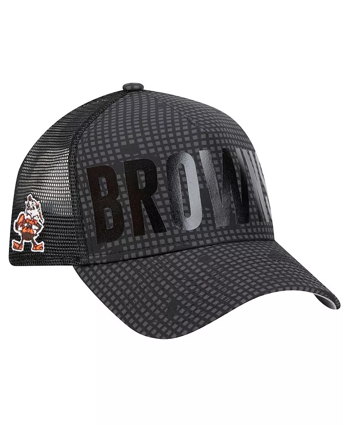 Мужская чёрная кепка Trucker 9FORTY с А-образной оправой и регулируемым креплением Cleveland Browns Throwback Midnight Ink Tone Text New Era
Мужская чёрная кепка Trucker 9FORTY с А-образной оправой и регулируемым креплением Cleveland Browns Throwback Midnight Ink Tone Text New Era