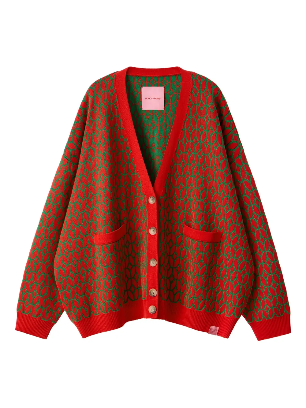Кардиган с геометричным узором MONOCHROME, красный
Кардиган с геометричным узором MONOCHROME, красный