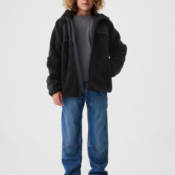 Куртка из шерпы с капюшоном Gap, черный
Куртка из шерпы с капюшоном Gap, черный