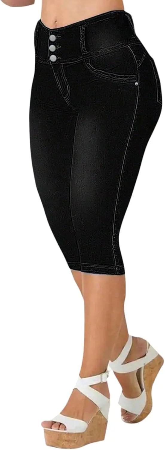 Скинни джинсы для женщин с эффектом подтяжки, капри, эластичные, с тремя пуговицами CFNZER
Скинни джинсы для женщин с эффектом подтяжки, капри, эластичные, с тремя пуговицами CFNZER