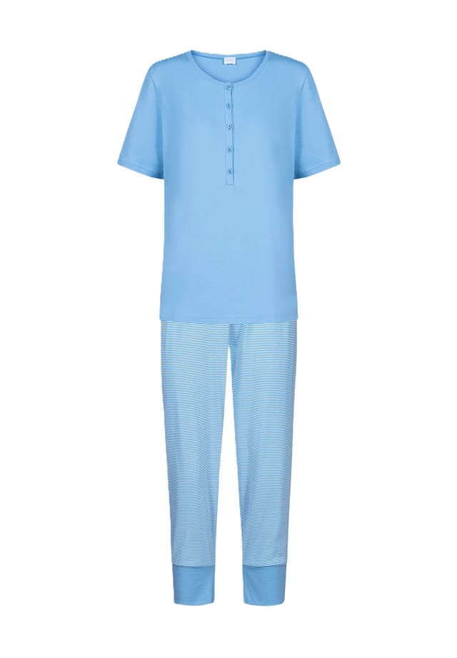 Пижама из хлопка в мелкую полоску Mey, синий
Пижама из хлопка в мелкую полоску Mey, синий