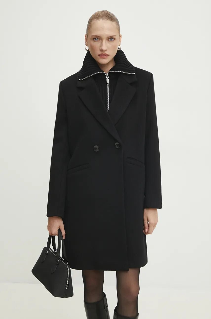 Шерстяное пальто Answear Lab, черный
Шерстяное пальто Answear Lab, черный
