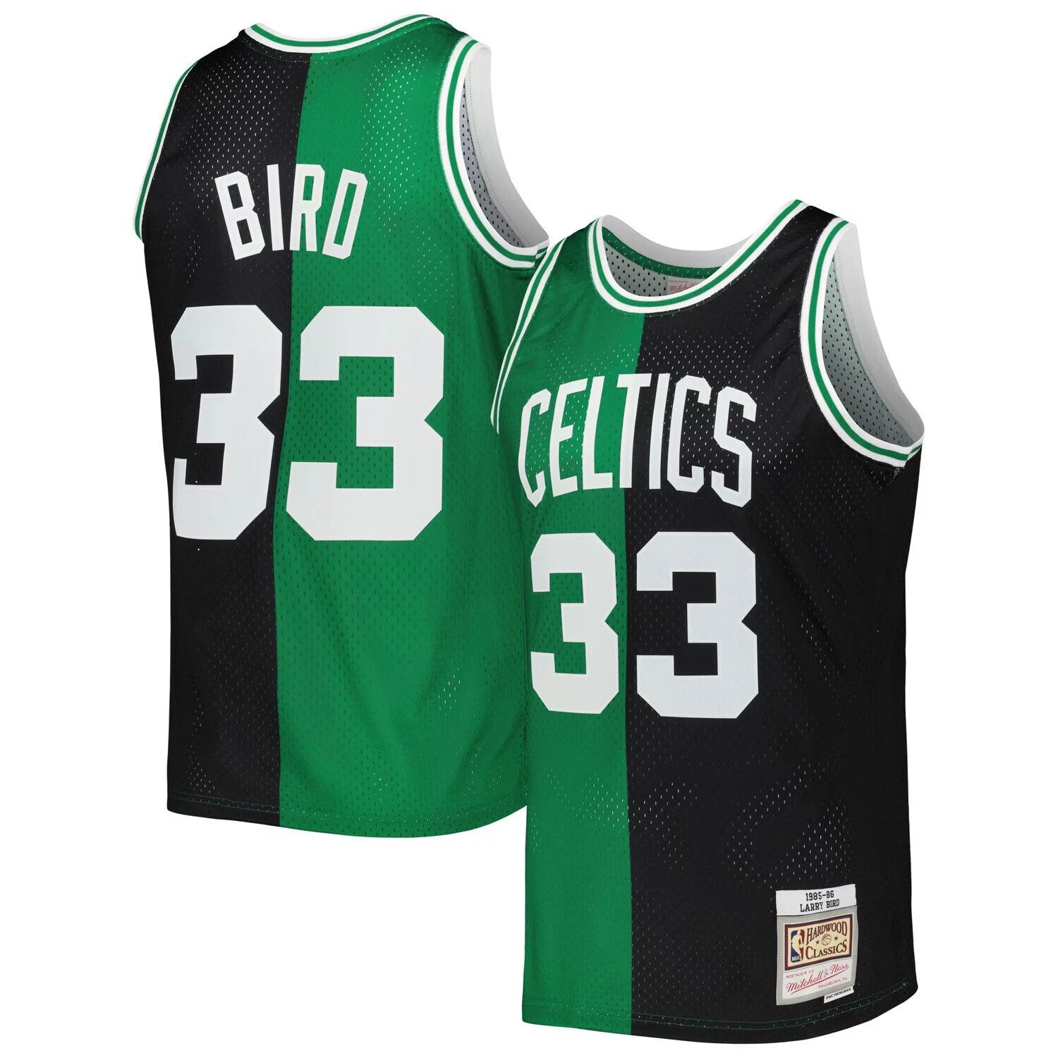 Мужская майка Mitchell & Ness Larry Bird Black/Kelly Green Boston Celtics Hardwood Classics 1985-86 с разрезом Swingman
Мужская майка Mitchell & Ness Larry Bird Black/Kelly Green Boston Celtics Hardwood Classics 1985-86 с разрезом Swingman
