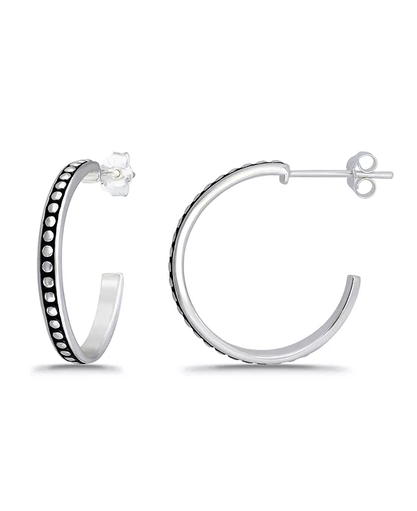 Круглые серьги-полукольца из окисленного бисера Macy'S, silver
Круглые серьги-полукольца из окисленного бисера Macy'S, silver