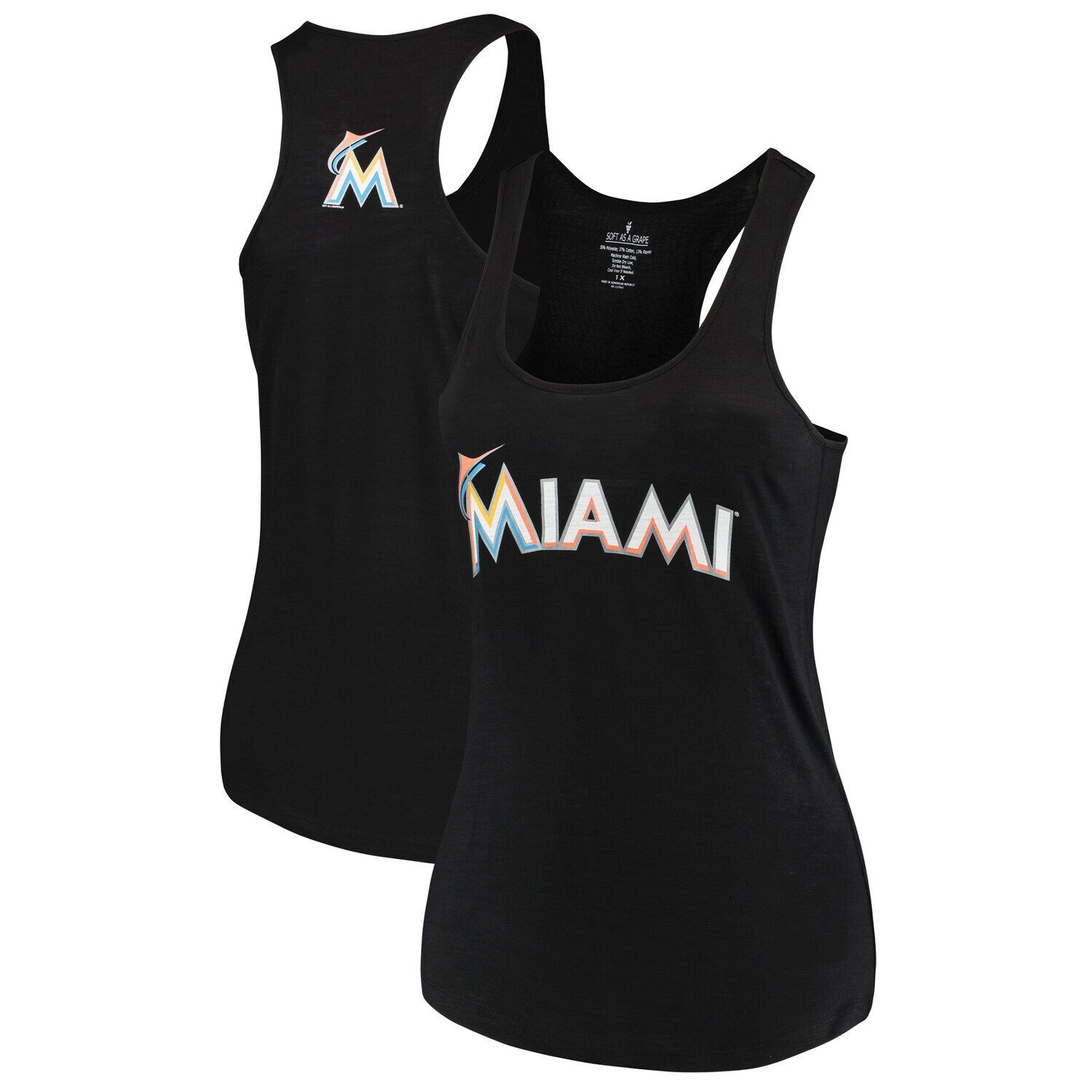 Женская мягкая как виноградина черная майка Miami Marlins Swing Swing for the Fences Racerback, Черный, Женская мягкая как виноградина черная майка Miami Marlins Swing Swing for the Fences Racerback
Женская мягкая как виноградина черная майка Miami Marlins Swing Swing for the Fences Racerback, Черный, Женская мягкая как виноградина черная майка Miami Marlins Swing Swing for the Fences Racerback
