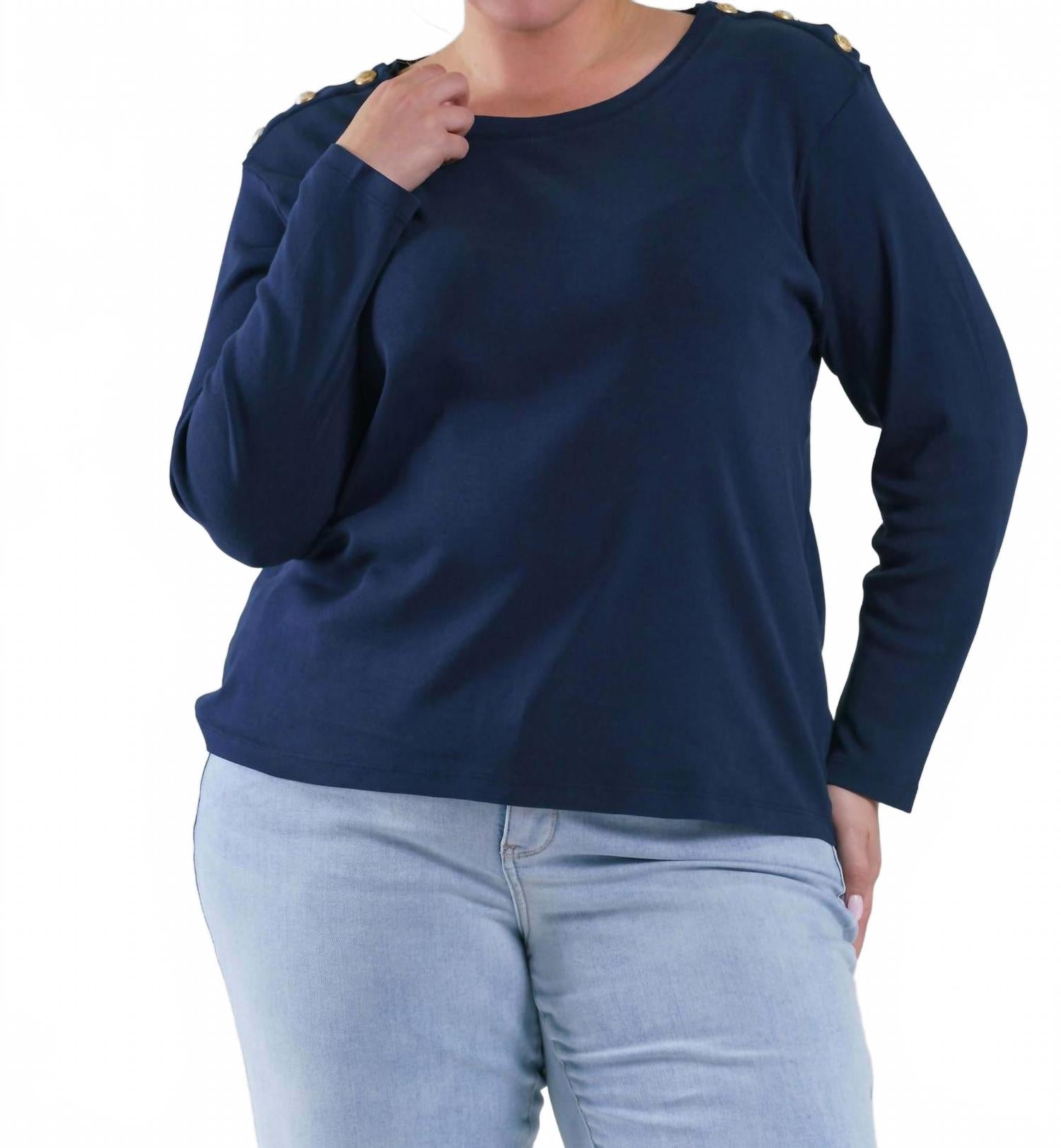 Длинный топ с застежкой на плече - плюс сайз в темно-индиговом цвете Nic + Zoe
Длинный топ с застежкой на плече - плюс сайз в темно-индиговом цвете Nic + Zoe