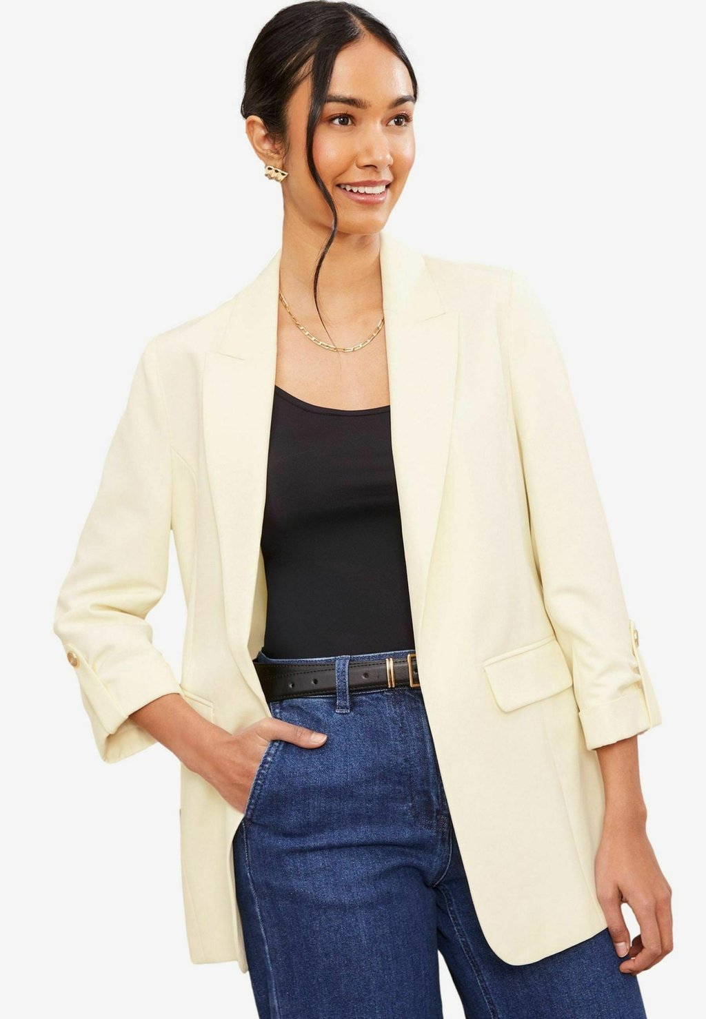 Короткое пальто EDGE TAILORED SLEEVE DETAIL Friends Like These, белый 
Короткое пальто EDGE TAILORED SLEEVE DETAIL Friends Like These, белый