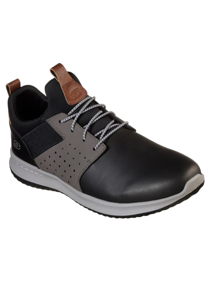 Низкие кроссовки Skechers, черный/серый 
Низкие кроссовки Skechers, черный/серый