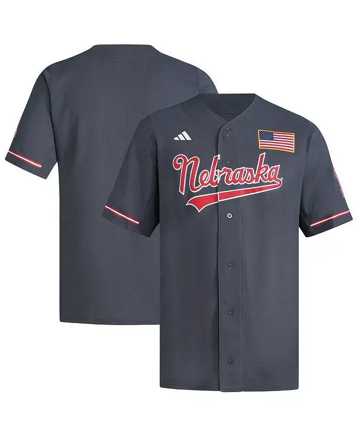 Мужская серая бейсбольная майка-реплика Nebraska Huskers adidas
Мужская серая бейсбольная майка-реплика Nebraska Huskers adidas