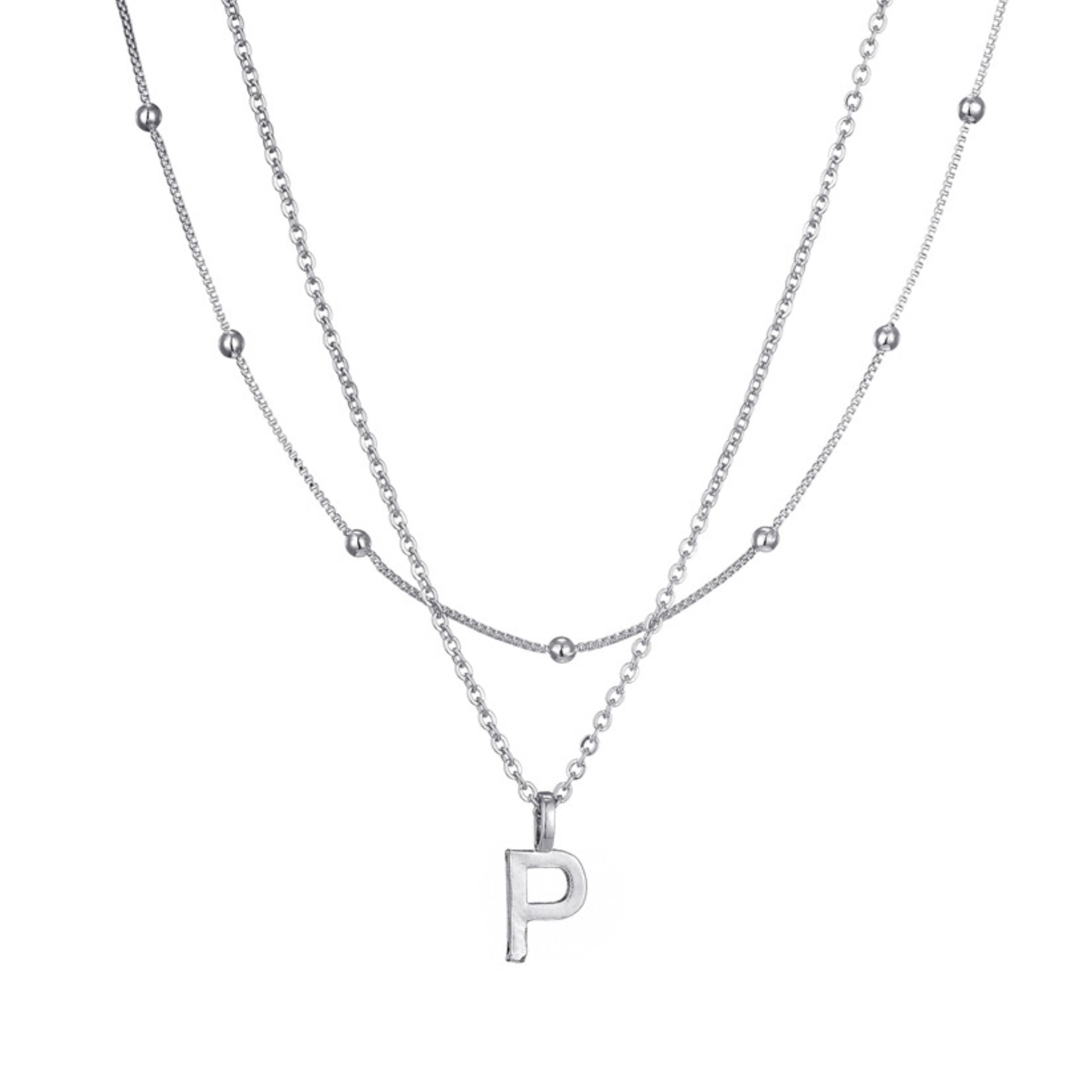 Посеребренное многослойное ожерелье с инициалами Adornia, Silver-P
Посеребренное многослойное ожерелье с инициалами Adornia, Silver-P