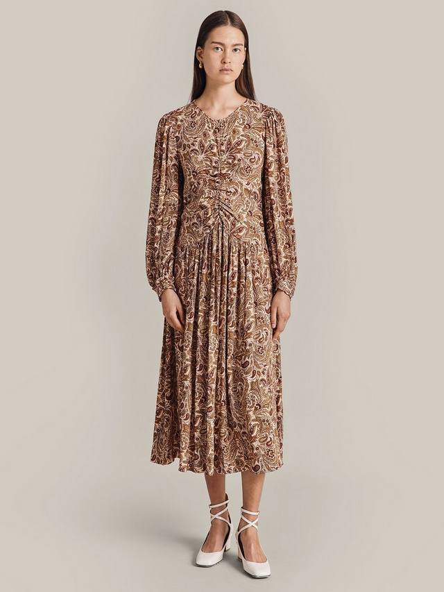 Платье миди от авы пейсли Ghost, хаки
Платье миди от авы пейсли Ghost, хаки