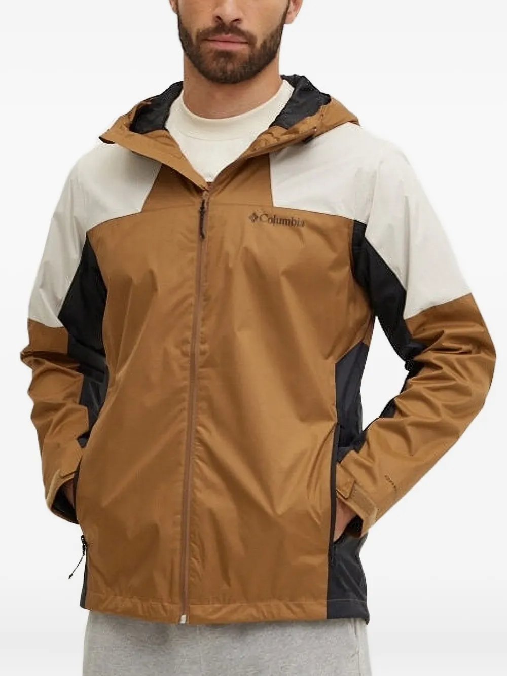 Двухцветная куртка с капюшоном Columbia, коричневый
Двухцветная куртка с капюшоном Columbia, коричневый