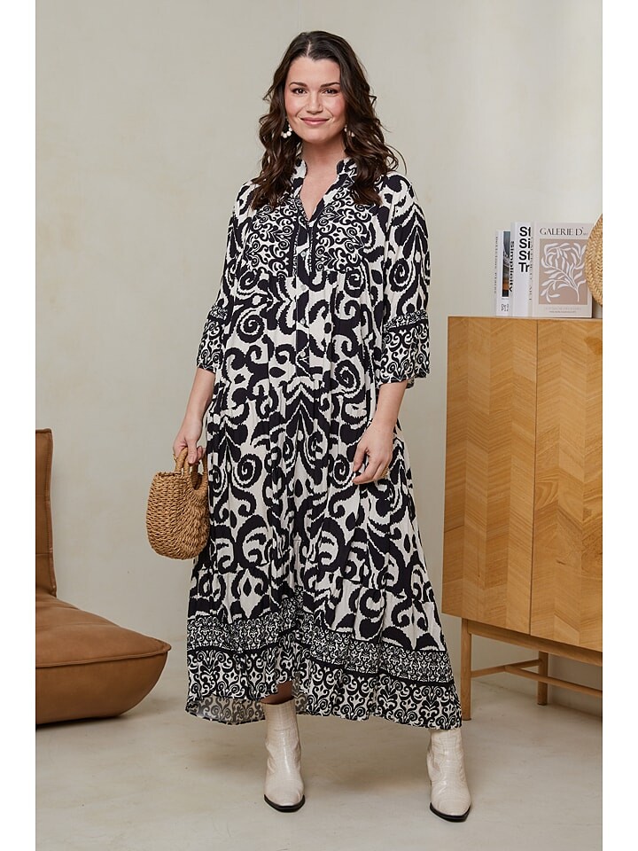 Длинное платье Curvy Lady, черный/белый
Длинное платье Curvy Lady, черный/белый