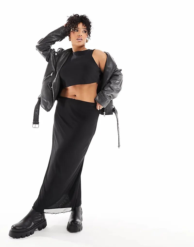 Юбка-миди из сетки черного цвета ASOS
Юбка-миди из сетки черного цвета ASOS