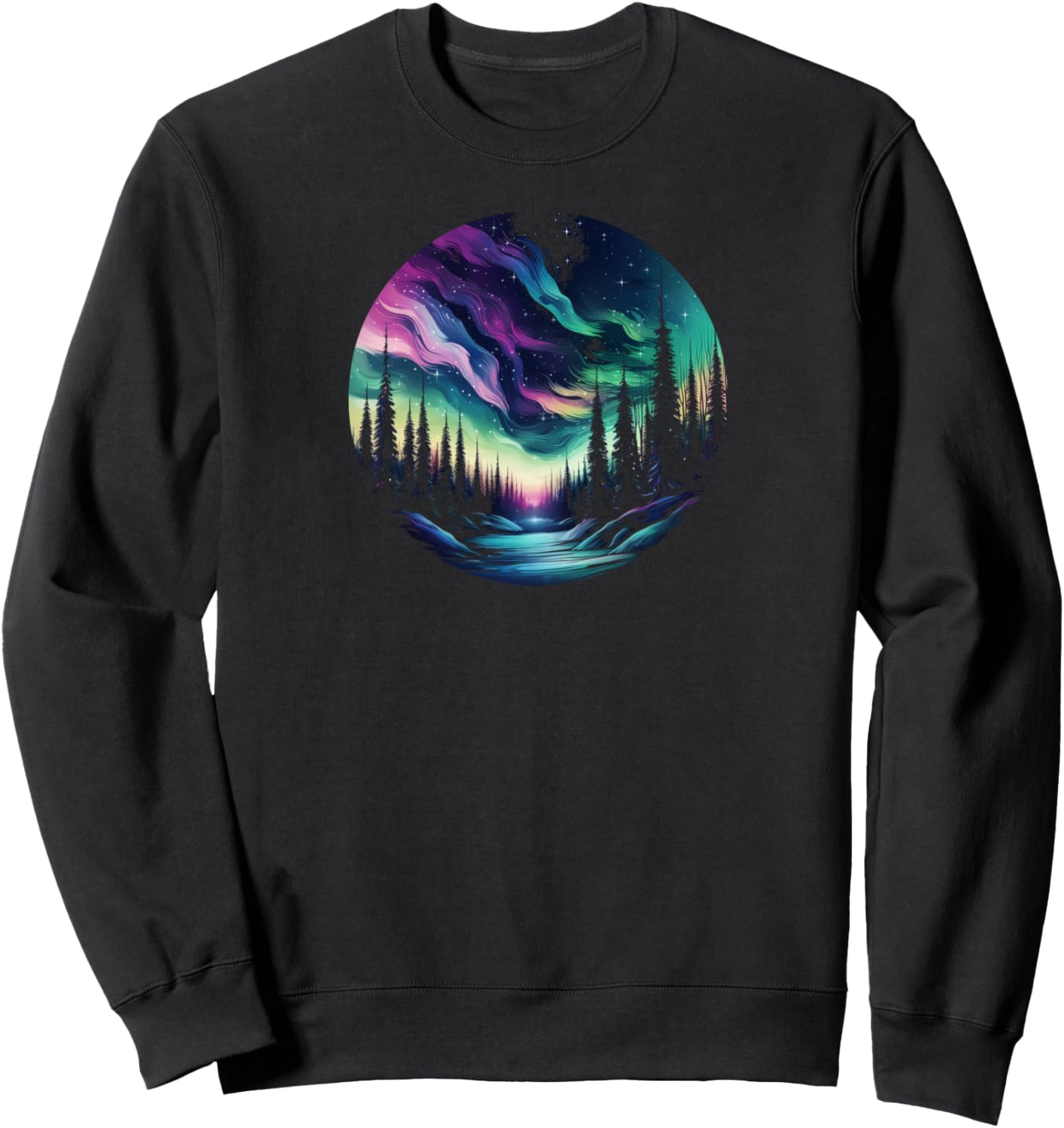 Северное сияние, ночное небо, толстовка с изображением северного сияния Northern Lights, черный
Северное сияние, ночное небо, толстовка с изображением северного сияния Northern Lights, черный