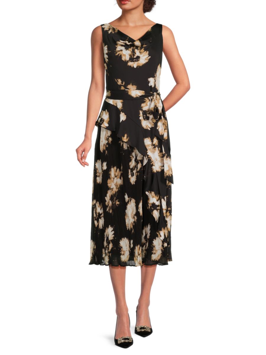 Платье миди с цветочным принтом DKNY, черный мульти
Платье миди с цветочным принтом DKNY, черный мульти