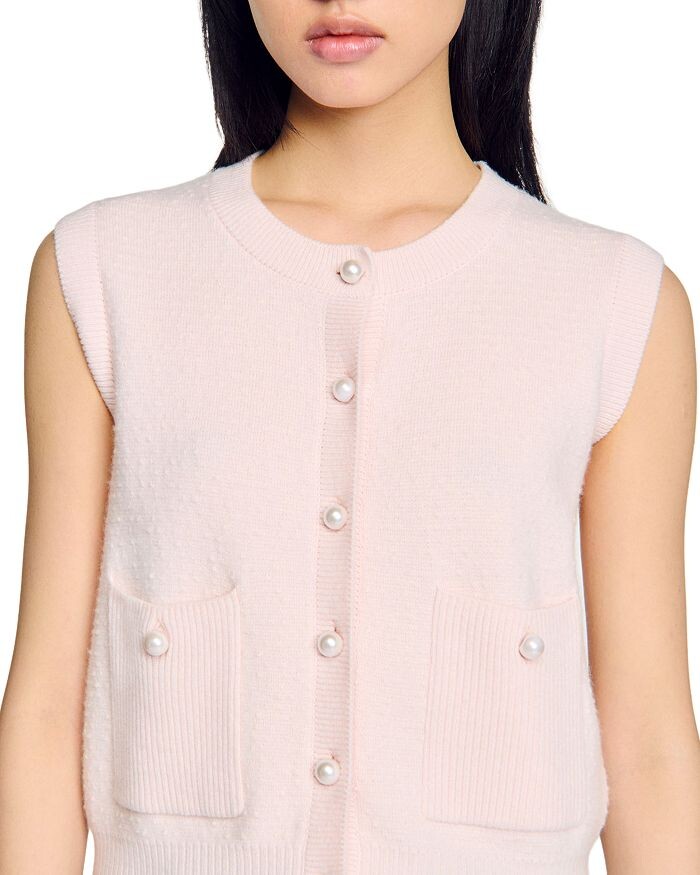 Кардиган из текстурированного твида Sandro, розовый
Кардиган из текстурированного твида Sandro, розовый