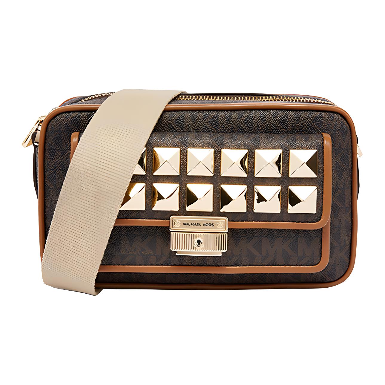 Кожаная сумка через плечо с шипами для фотоаппарата женская коричневая MICHAEL KORS
Кожаная сумка через плечо с шипами для фотоаппарата женская коричневая MICHAEL KORS