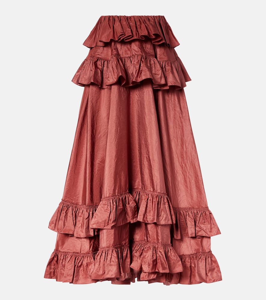 Многоярусная плиссированная юбка макси из шелкового тафты Chloé, Cedar Pink
Многоярусная плиссированная юбка макси из шелкового тафты Chloé, Cedar Pink
