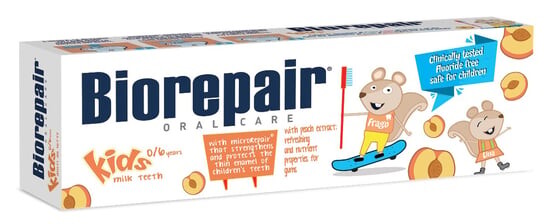 Зубная паста для детей (0 - 6 лет), персик, 50 мл Biorepair Junior Kids, Blanx
Зубная паста для детей (0 - 6 лет), персик, 50 мл Biorepair Junior Kids, Blanx