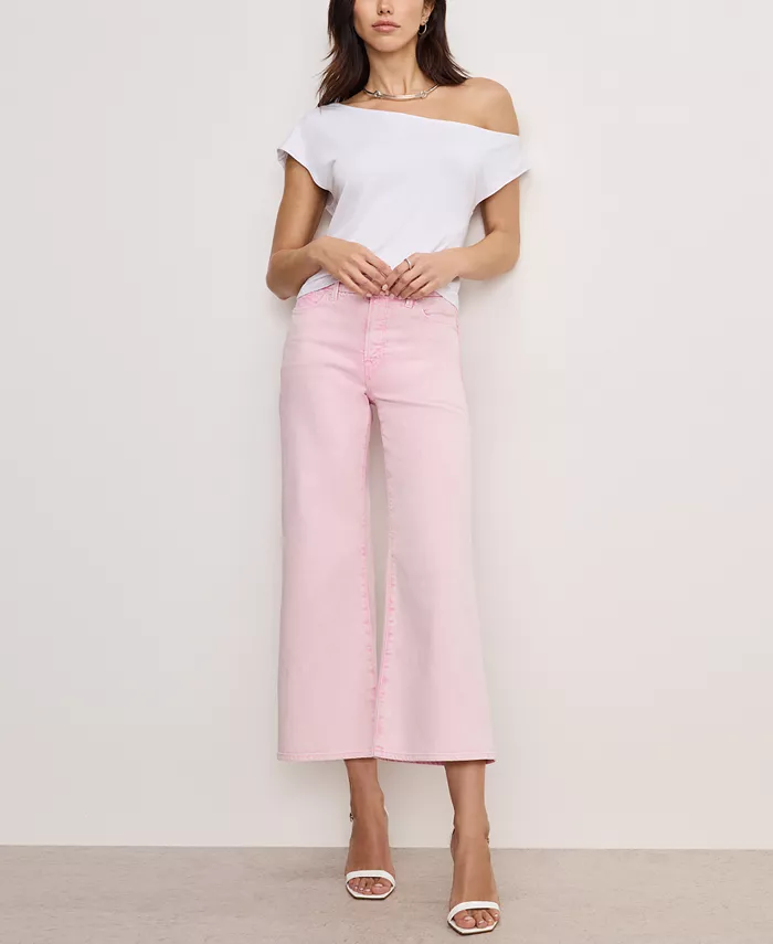 Женские укороченные джинсы-палаццо Good Waist Good American, розовый
Женские укороченные джинсы-палаццо Good Waist Good American, розовый