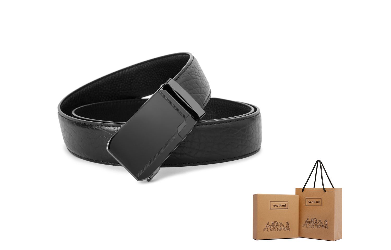 Ace Paul Ремень из натуральной кожи для мужчин черный шириной 3.5 см, Black + elephant print 110cm
Ace Paul Ремень из натуральной кожи для мужчин черный шириной 3.5 см, Black + elephant print 110cm