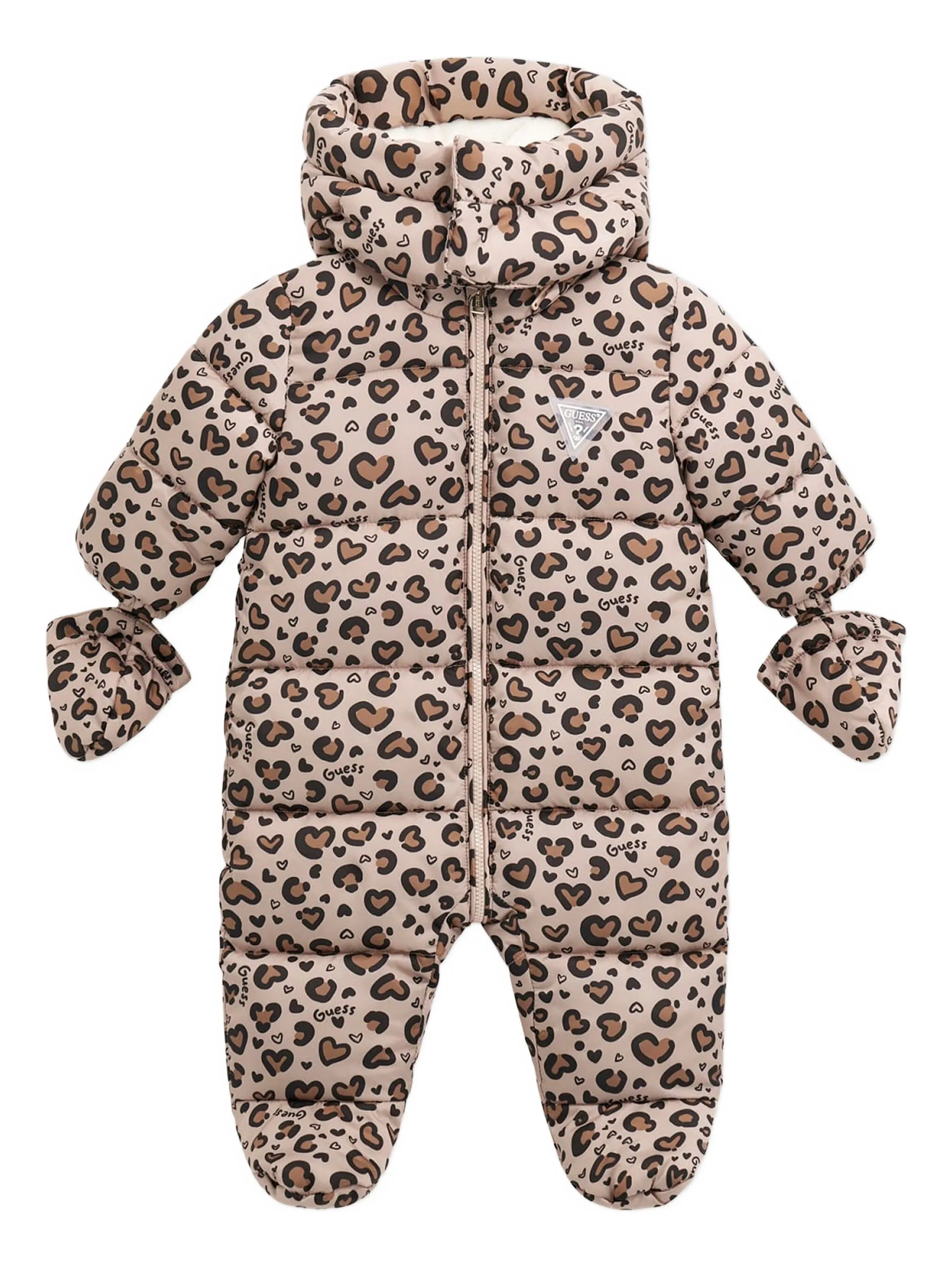 Дутый комбинезон с капюшоном и принтом Guess Kids, бежевый
Дутый комбинезон с капюшоном и принтом Guess Kids, бежевый