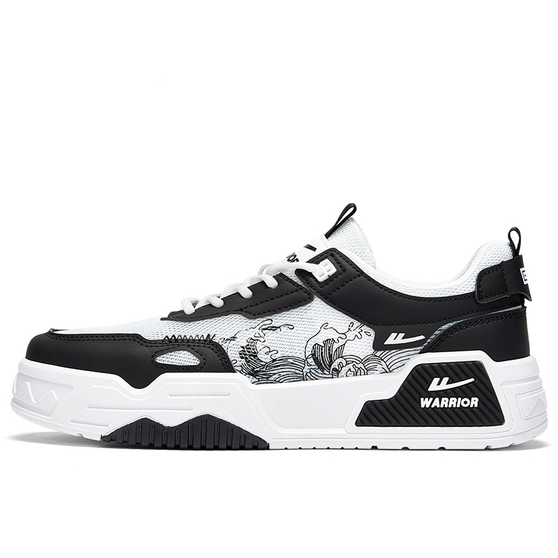 WARRIOR Мужские устойчивые к истиранию противоскользящие скейтерские кроссовки низкие черно-белые, цвет Black White
WARRIOR Мужские устойчивые к истиранию противоскользящие скейтерские кроссовки низкие черно-белые, цвет Black White