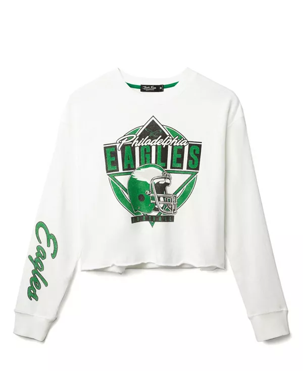 Женская флисовая куртка с укороченным воротником в виде шлема команды НФЛ «Филадельфия Иглз». Junk Food Clothing, белый
Женская флисовая куртка с укороченным воротником в виде шлема команды НФЛ «Филадельфия Иглз». Junk Food Clothing, белый