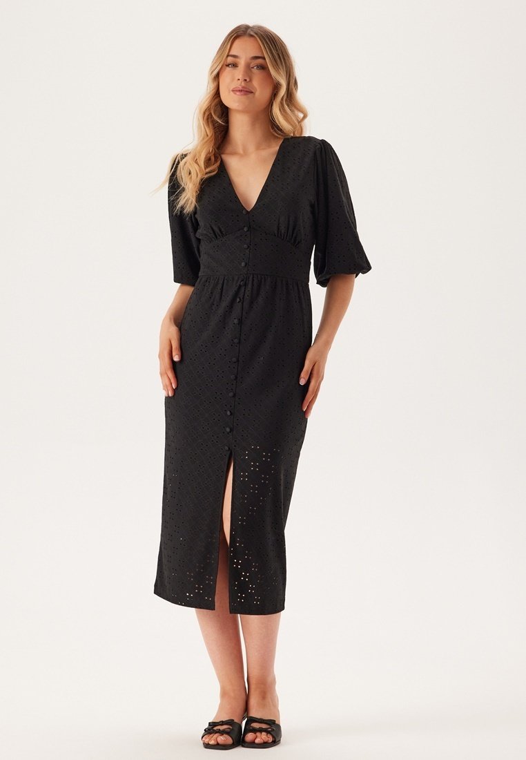 Платье-рубашка BRODERIE Bubbleroom, черный 
Платье-рубашка BRODERIE Bubbleroom, черный