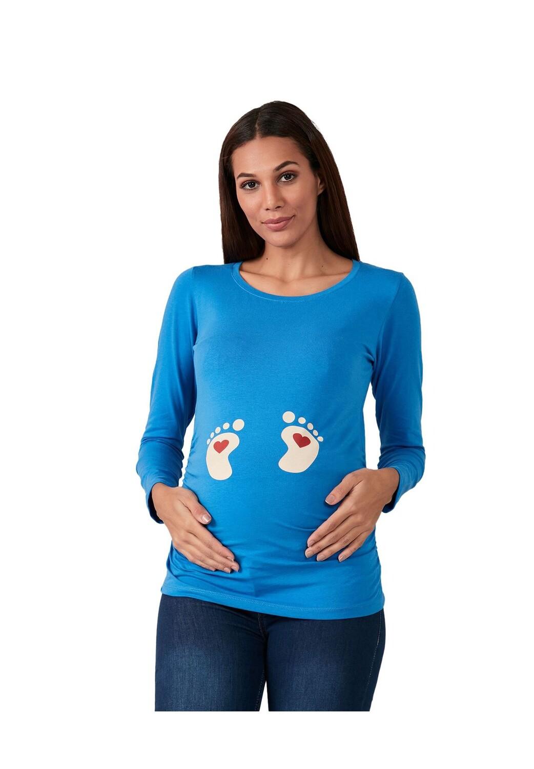 Рубашка для беременных с длинными рукавами и рисунком детских ножек M.M.C., цвет Babyblau
Рубашка для беременных с длинными рукавами и рисунком детских ножек M.M.C., цвет Babyblau