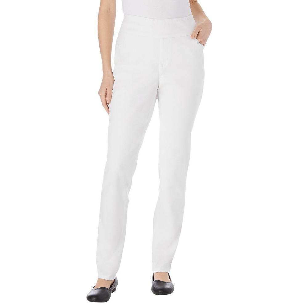 Женщина в женских джинсах прямого кроя с гибким кроем больших размеров для миниатюрных размеров без застежки Woman Within, белый
Женщина в женских джинсах прямого кроя с гибким кроем больших размеров для миниатюрных размеров без застежки Woman Within, белый